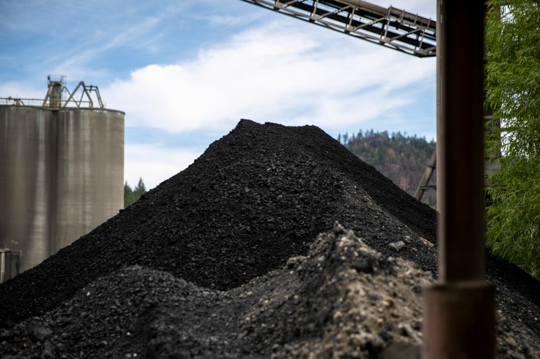 Petroleum coke is a fossil fuel that is used to super heat the kiln at the Martin Marietta Redding Cement Plant in Redding on June 7, 2022. Photo by Martin do Nascimento, CalMatters